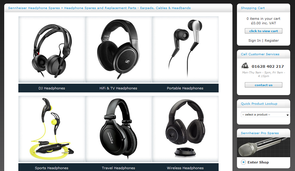 Sennheiser Spares Site