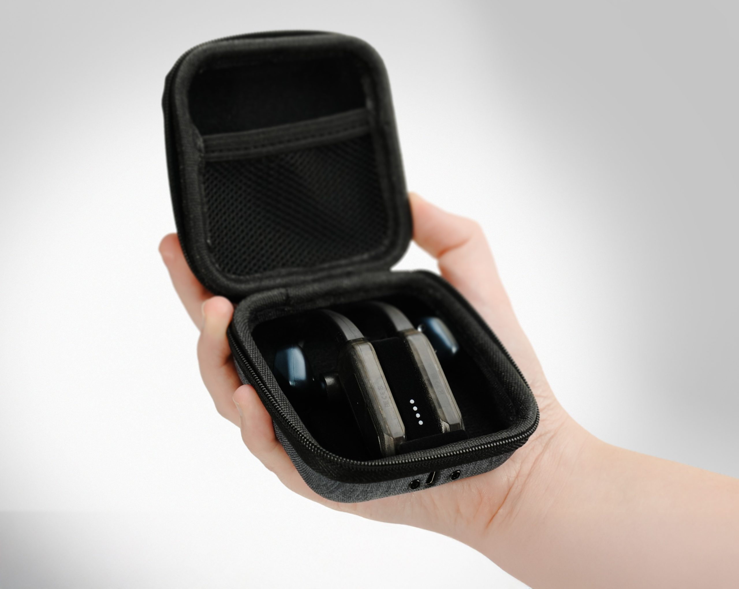 Go Pod Air Case Open in hand